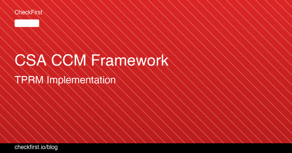 CheckFirst TPRM Blog Post