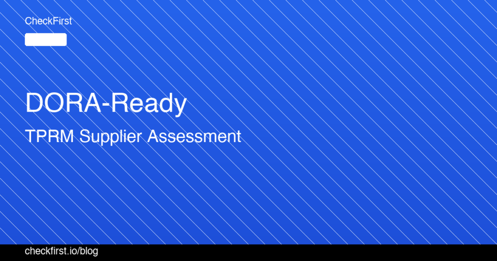 CheckFirst TPRM Blog Post